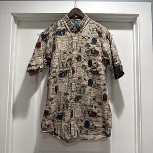 Salmon River Traders Country Mens Camping FIshing Nature Outdoor Button Down LT